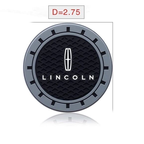 Lincoln Car cup Coasters in black. Set of 2 NWT - Picture 3 of 7